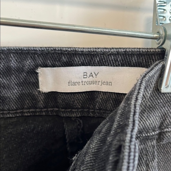 SAM EDELMAN Bay Flare Trouser Denim Jeans Dark Black, Size 29 - Picture 5 of 12